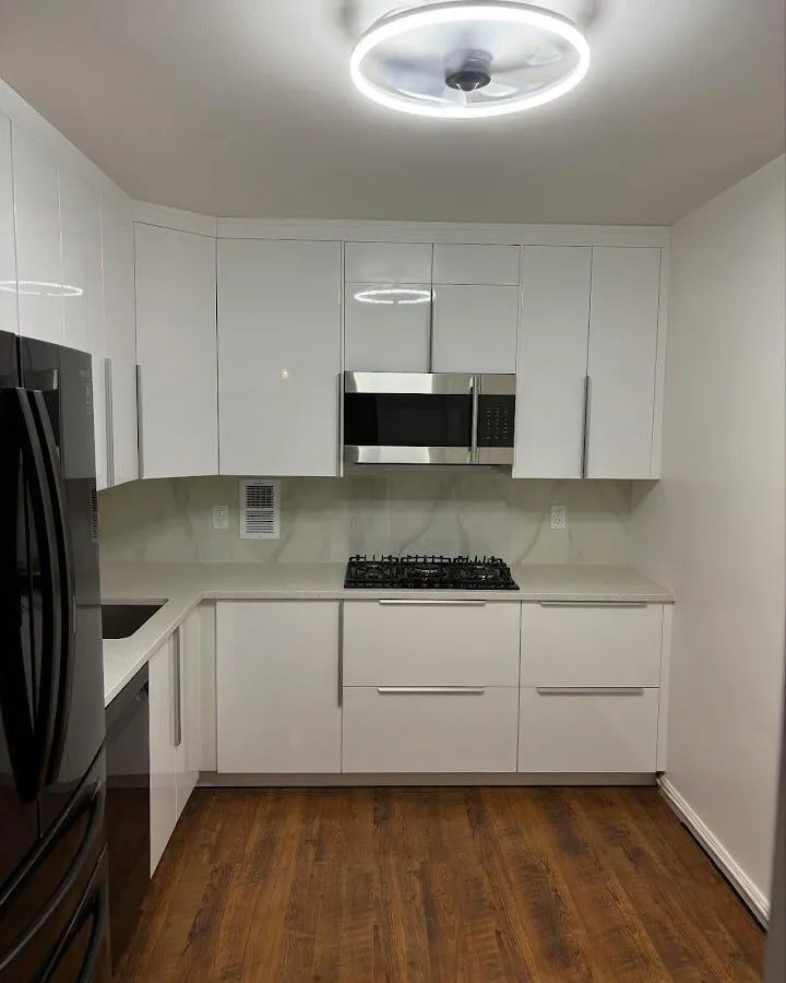 Renovated kitchen with quartz countertops in Hays